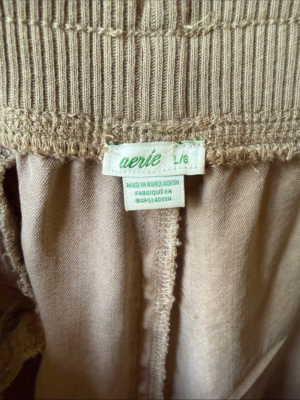aerie Taupe Drawstring Joggers - Picture 5 of 6